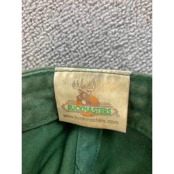 Vintage Buckmasters One Size Green Camo Hunting Deer Hat Adjustable Cap - Picture 3 of 7